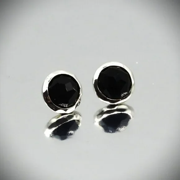 IPPOLITA Wonderland Lollipop Sterling Silver & Faceted Black Onyx Stud Earrings